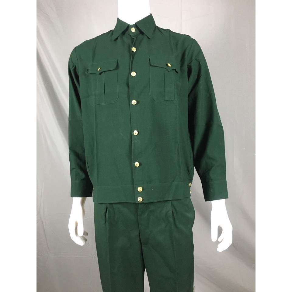 BỘ QUẦN ÁO XANH Ô LIU DÀI TAY