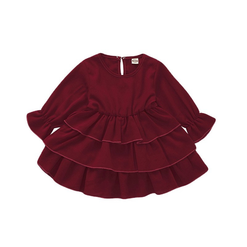 Đầm Công Chúa Mikrdoo Dài Tay Thiết Kế Xếp Ly Dành Cho Bé Sơ Sinh Khi Tham Dự Tiệc 2020