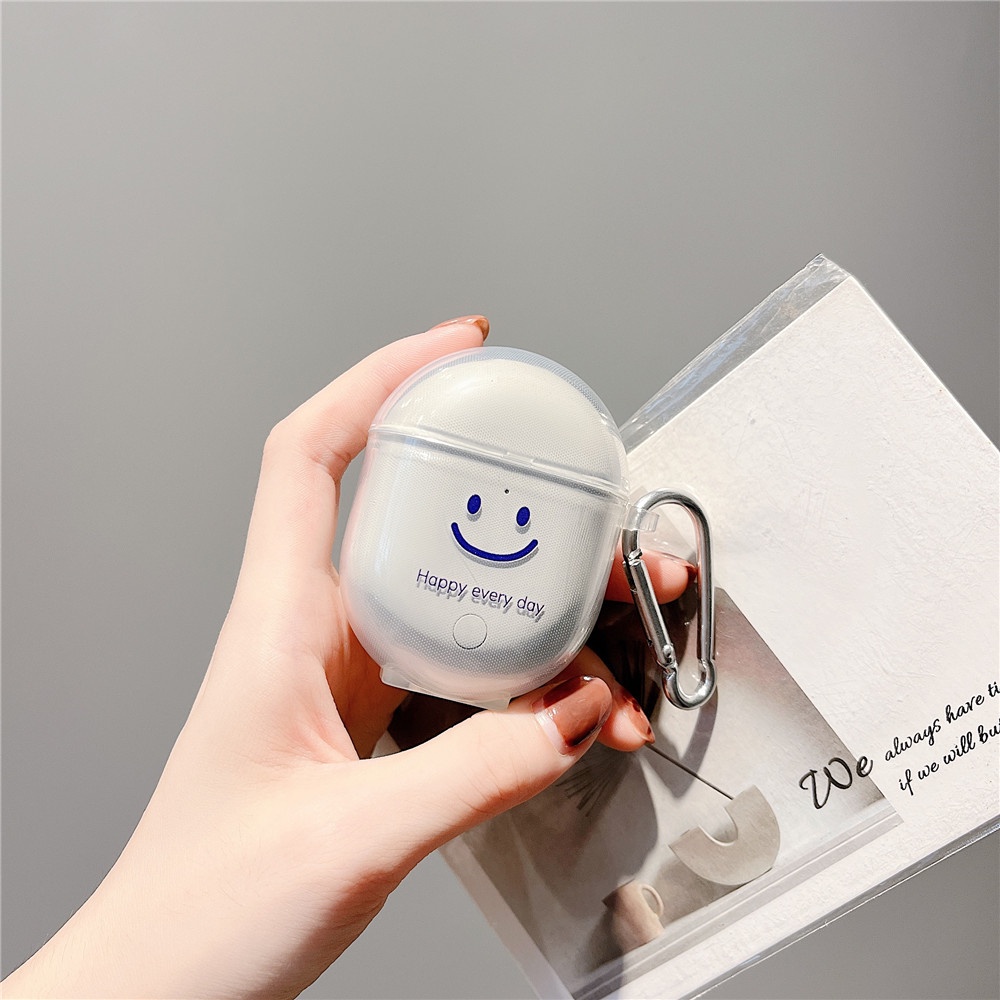 Vỏ Bảo Vệ Hộp Sạc Tai Nghe Redmi Buds 3 Pro Mềm Trong Suốt Hình Phi Hành Gia Mặt Cười
