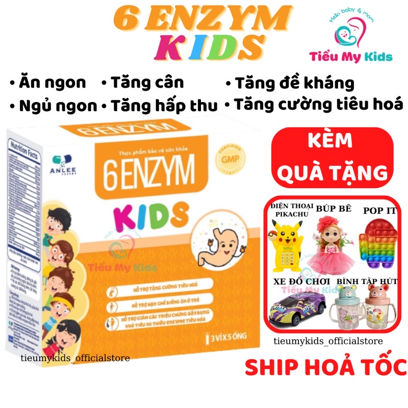 6 ENZYM KIDS - Siro  Giúp Bé Hết Biếng Ăn,Tăng Cân,Tăng Đề Kháng,Hết Táo Bón