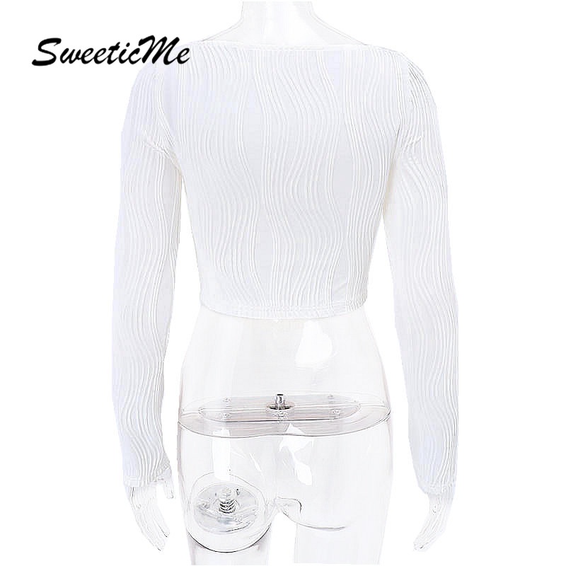 Áo Thun Tay Dài Dáng Ôm Màu Trơn Thời Trang Quyến Rũ Cho Nữ