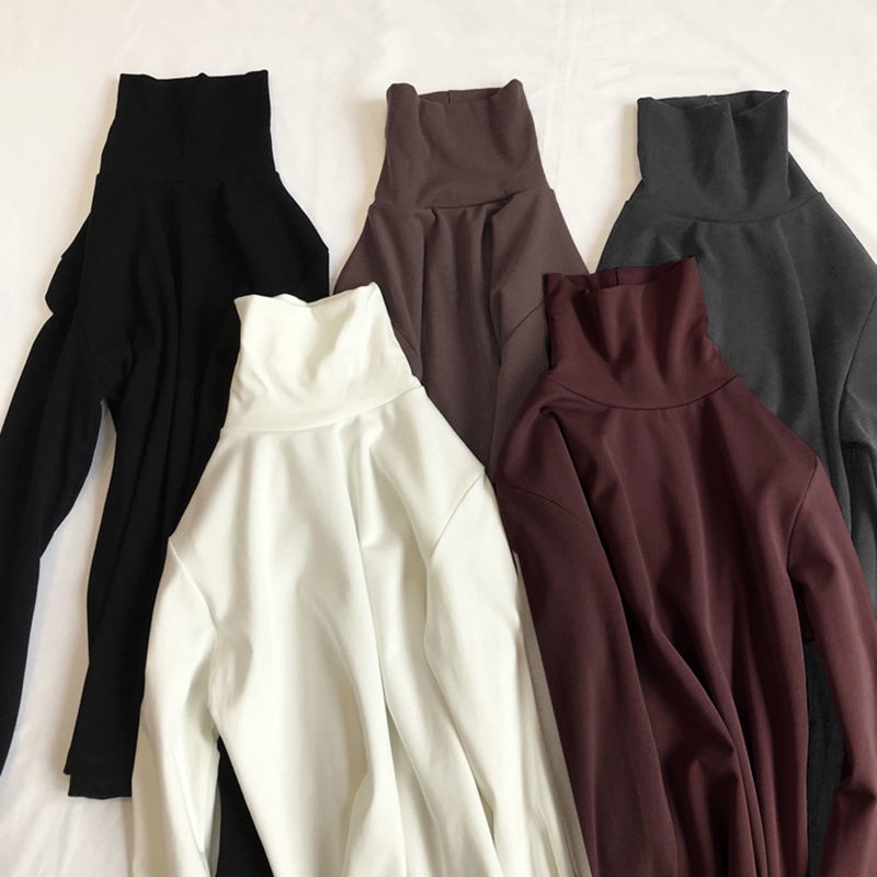 Áo thun COZOK tay dài cổ cao thời trang cho nữ