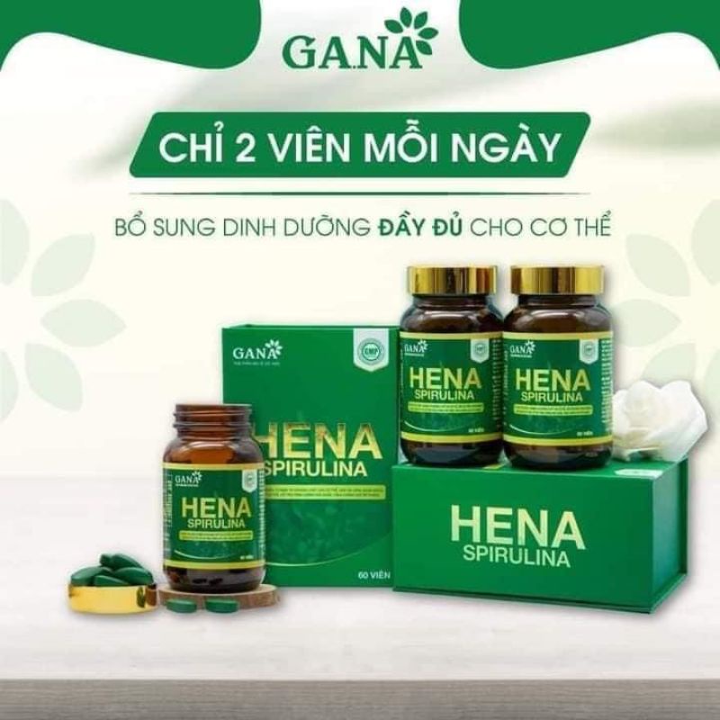 Tảo Hena Spirulina Tăng Cường Sức Khoẻ-Cải Thiện Vóc Dáng (Hàng chính hãng)