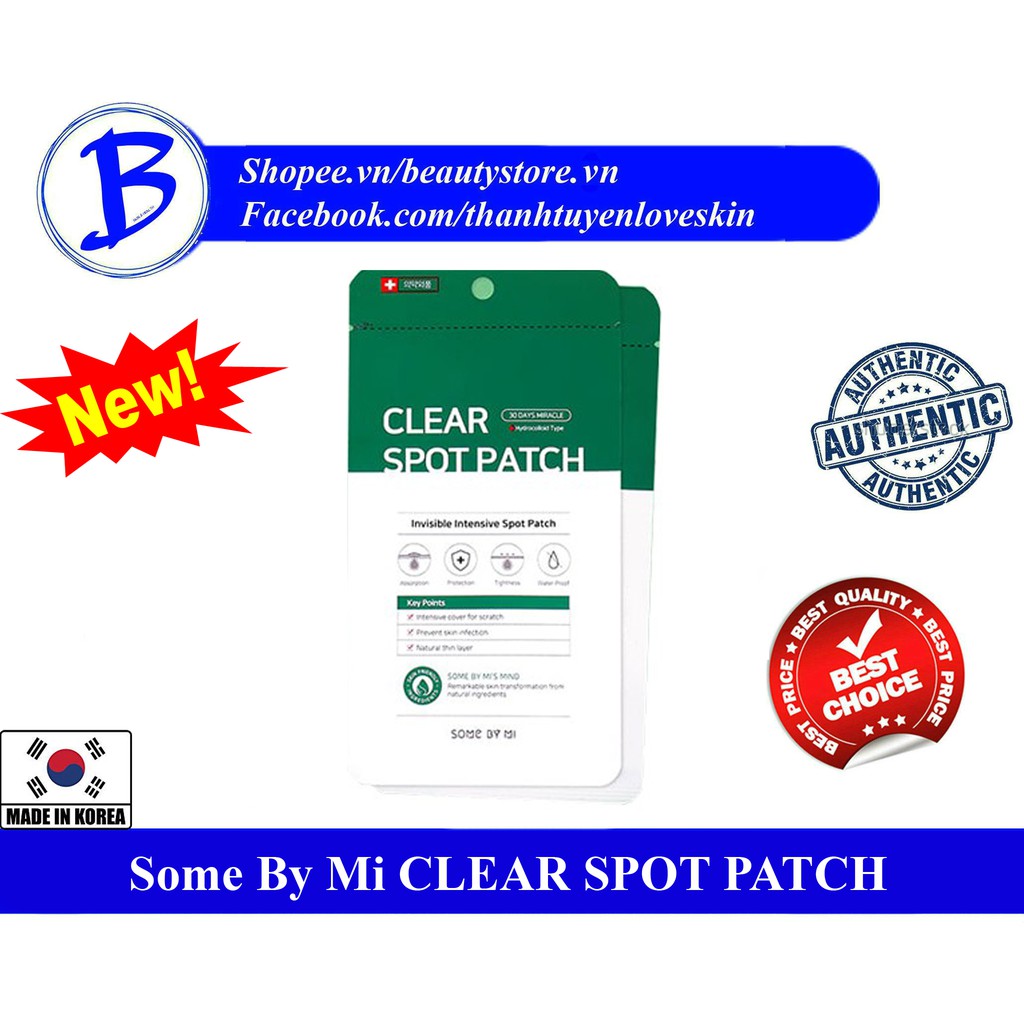[AUTH]  Miếng dán mụn Some By Mi CLEAR SPOT PATCH (18 miếng)