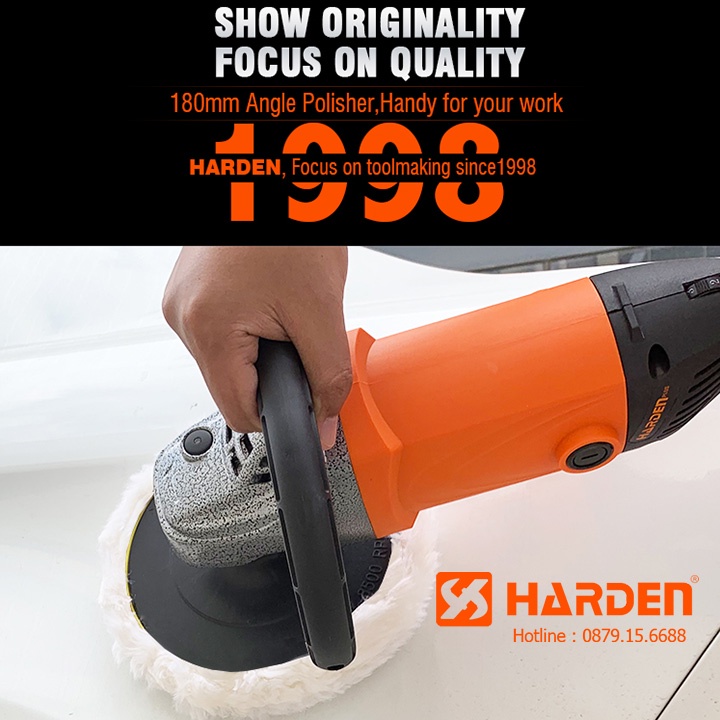 Máy đánh bóng Harden 6 cấp độ, đánh ô tô, xe máy, sàn gỗ, máy đánh bóng cầm tay 1200w