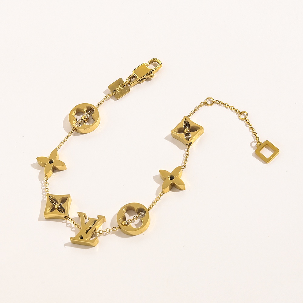 Vòng đeo tay chữ cái LV cho nữ Vòng đeo tay bằng thép không gỉ