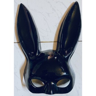 Mặt nạ thỏ đen/trắng hóa trang halloween