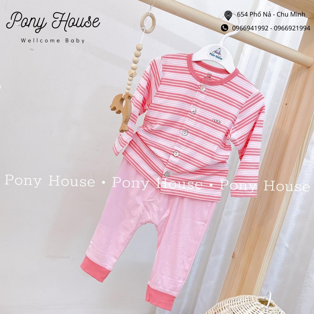 Bộ Quần Áo Dài Tay Nous Cài Thẳng (Cài Giữa) Chất Liệu Nu Petit Size Cho Bé 0-3 Tháng Đến 9-12 Tháng (0M-3M-6M-9M-12M)