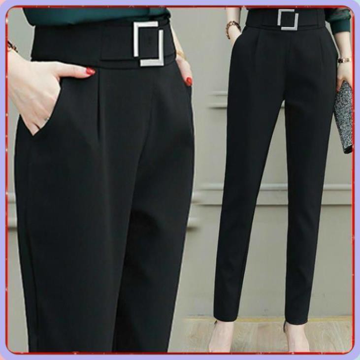 Quần Baggy Công Sở    Quần âu công sở kèm đai sắt  chất mát, dày dặn đứng form-mã quần thắt lưng