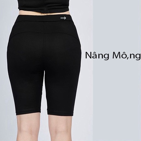 [AMANDA] Quần Legging nâng mông cạp cao siêu co dãn - quần đùi nữ thể thao