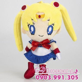 CÓ SẴN - Gấu bông Thủy Thủ Mặt Trăng Sailor Moon 18cm tặng túi quà