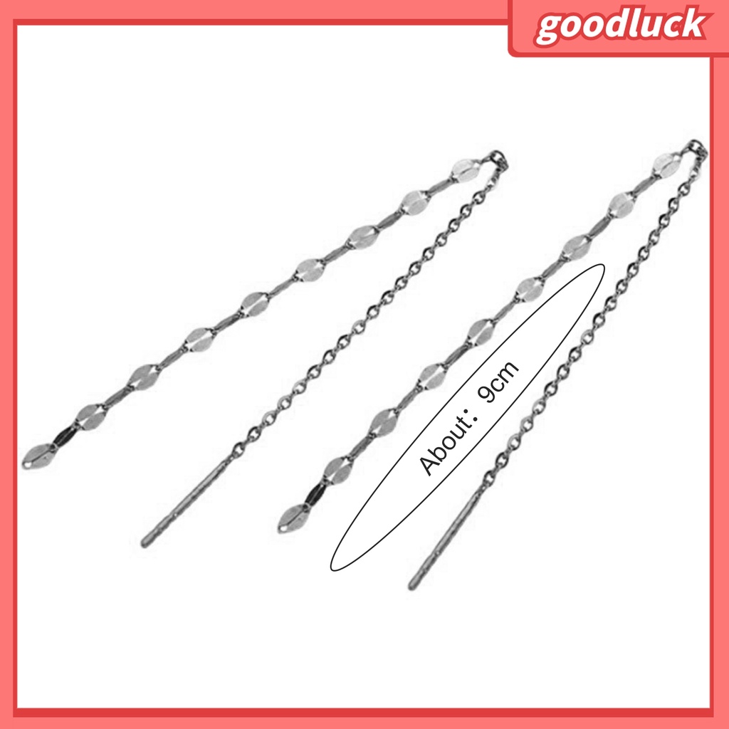 Goodluck| 1 Đôi Bông Tai Dáng Dài Phối Tua Rua Thời Trang Cho Nữ