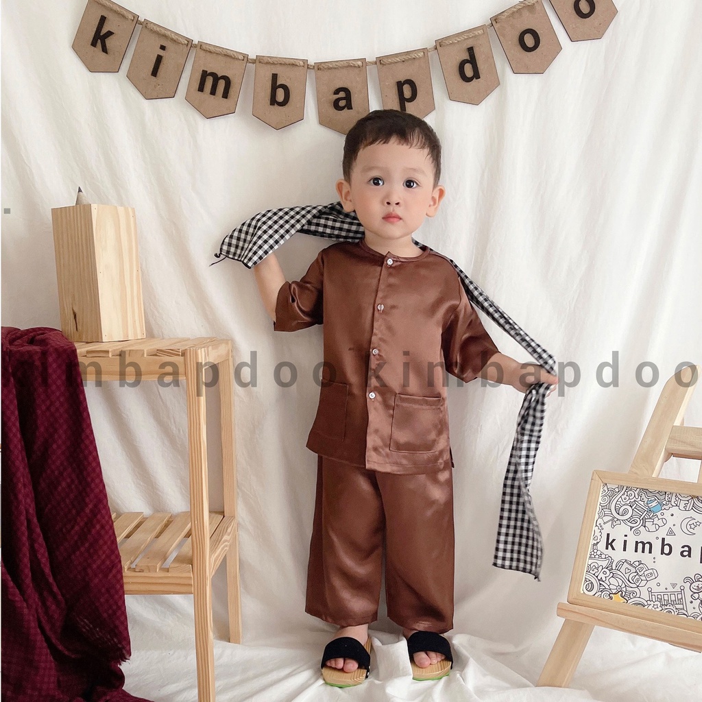 (7-16kg) Bà ba cho bé - Bộ bà ba nông dân cute cho bé trai bé gái