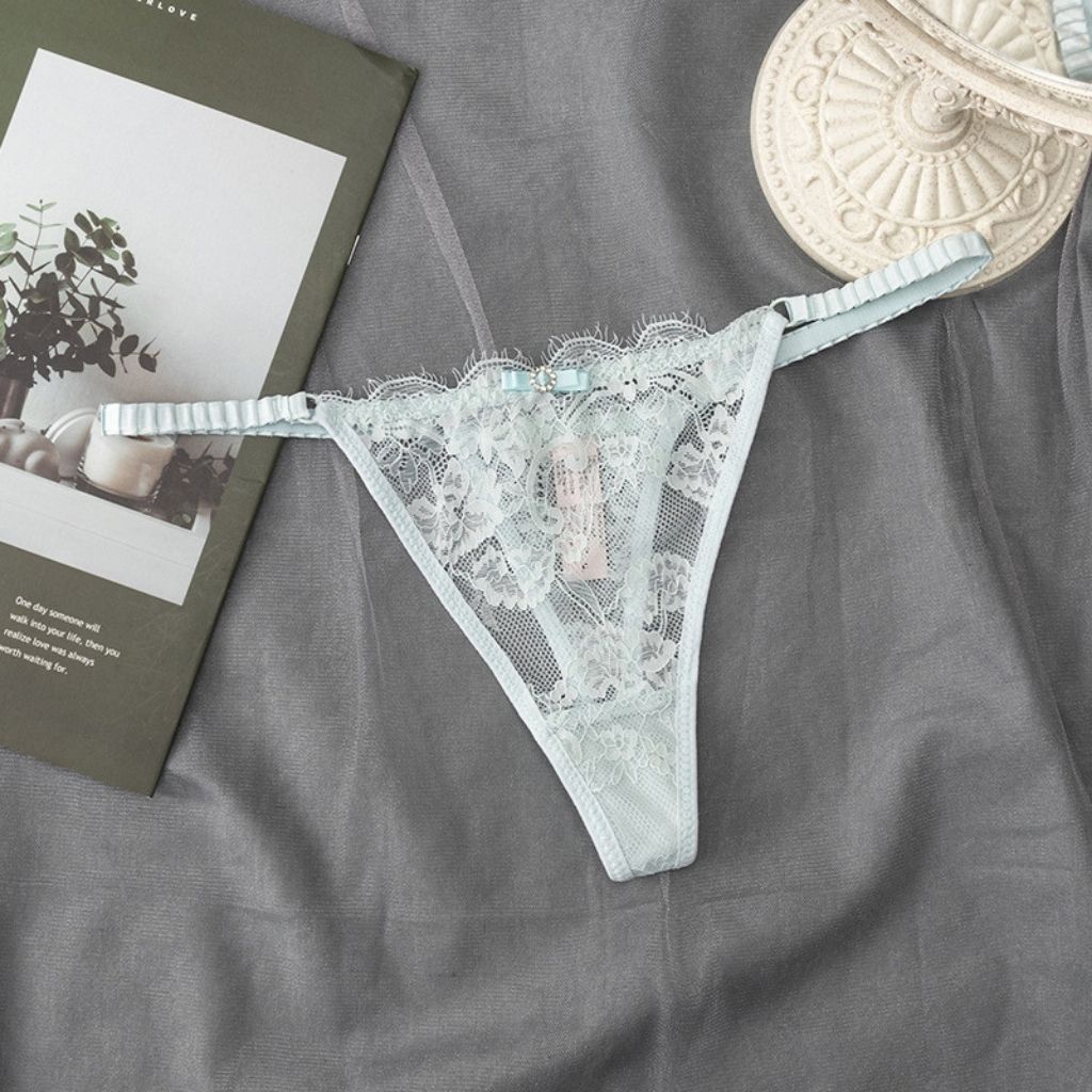 Quần lót nữ lọt khe 2 mảnh chun lưng, quần chíp nữ ren sexy gợi cảm DOPICO L248