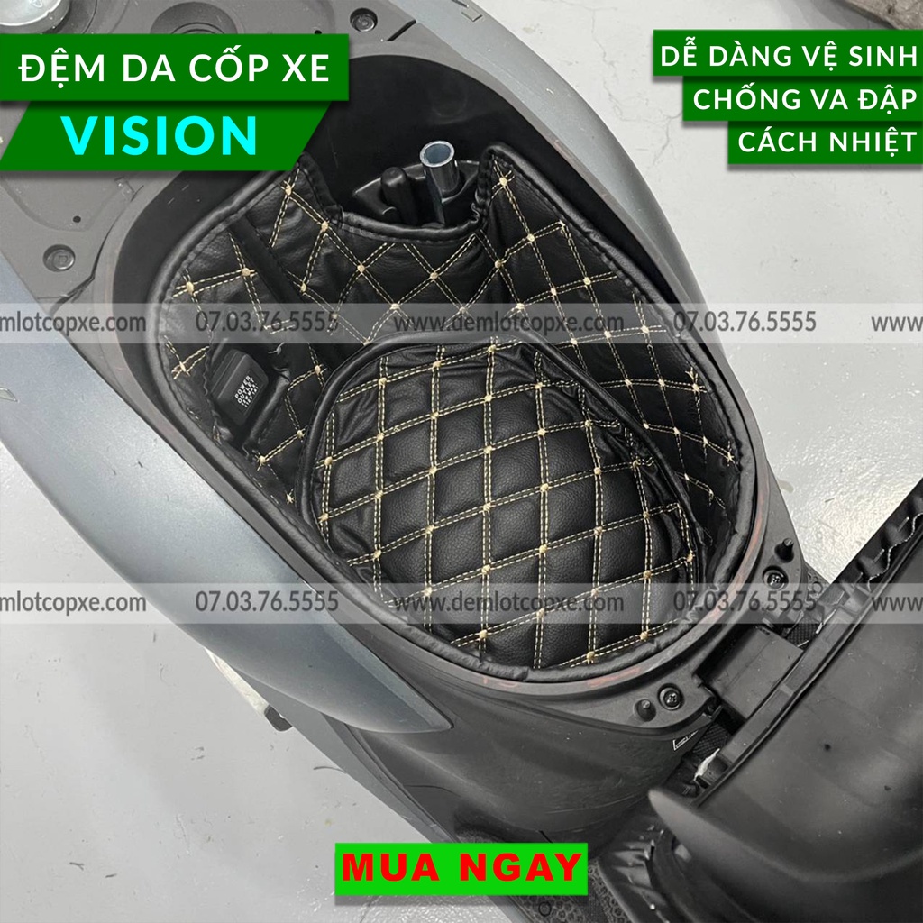 Lót Cốp Da Chống Nóng Chống shock - HONDA VISION 2021-2022-Giá Tận Xưởng-Có Túi Giấy Tờ