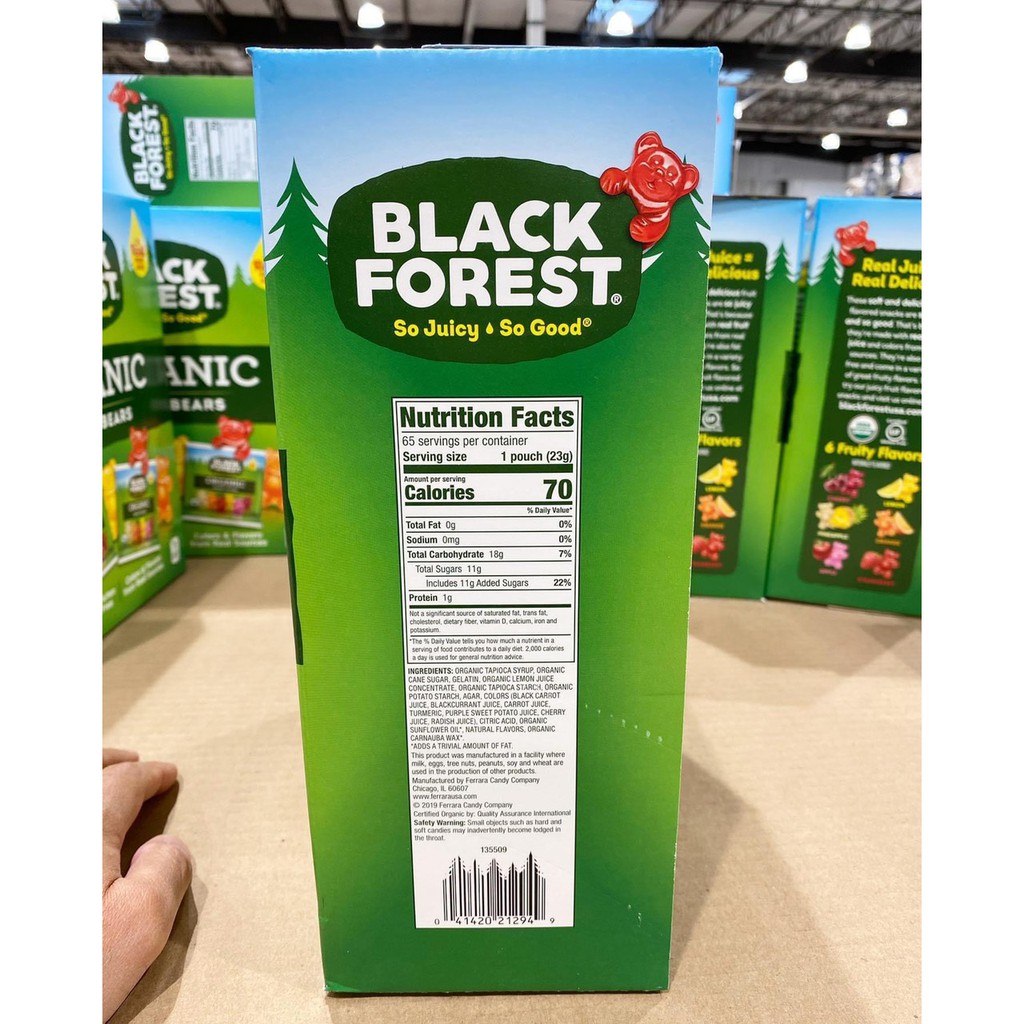 [Gói 23g] Kẹo Dẻo Gấu Trái Cây Black Forrest Gummy Bears Gói Hàng Mỹ