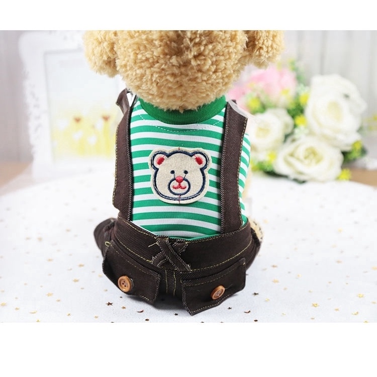 Quần Áo Kẻ Sọc Thời Trang Mùa Hè Cho Thú Cưng