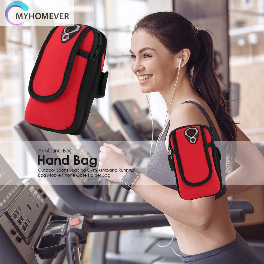 myhomever Outdoor Sports Jogging Gym Armband Running Bag Mobile Phone Case Holder Bag