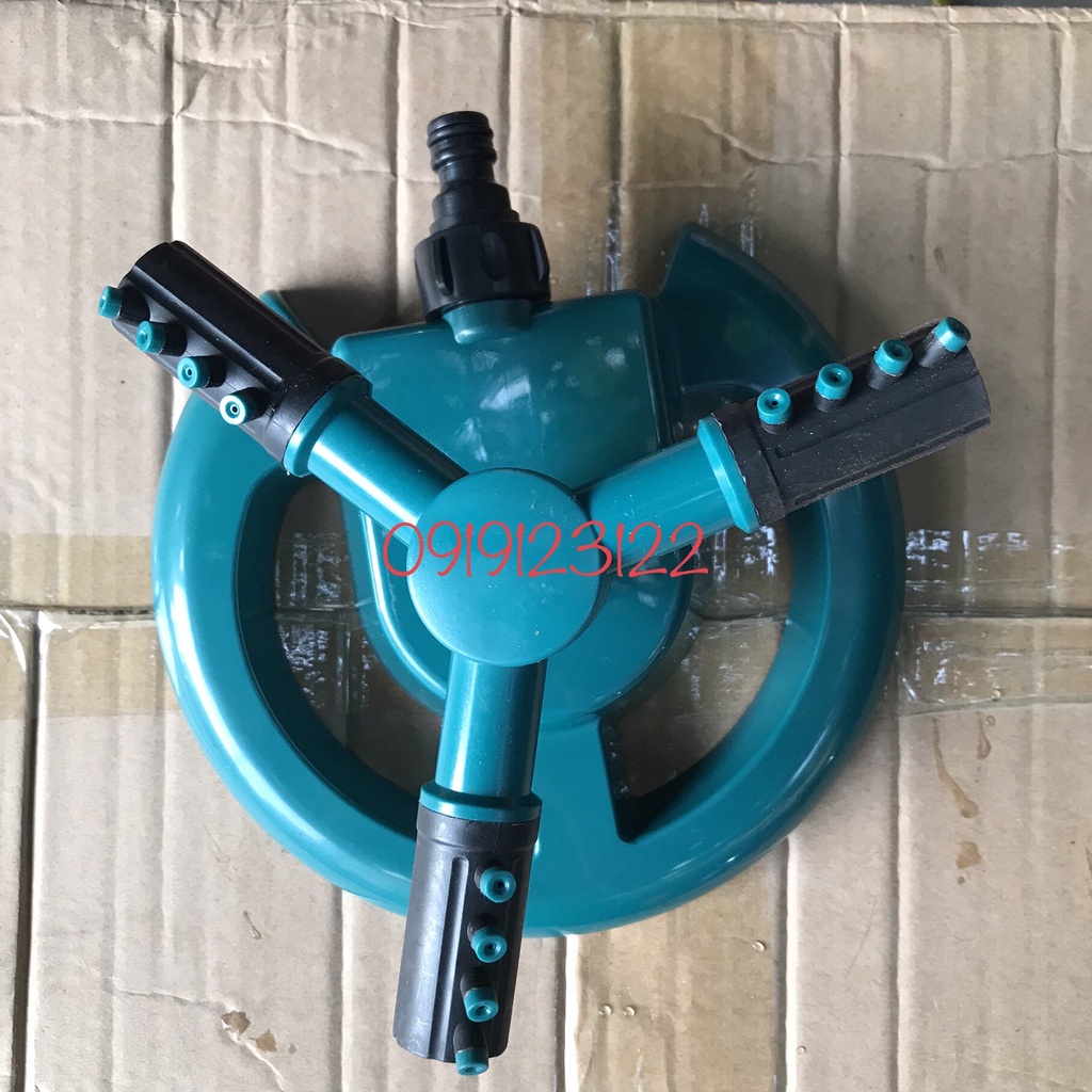 Đầu tưới 3 cánh xoay 360° Chân đế hình mặt trăng Lắp nối nhanh 16