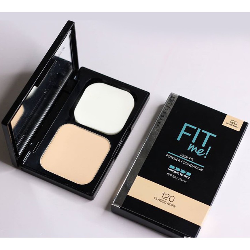 Phấn Nền Kiềm Dầu Chống Nắng Tiệp Mọi Tông Da SPF 32 PA+++ Fit Me Skin-Fit Powder Foundation Maybelline New York 9g(to)