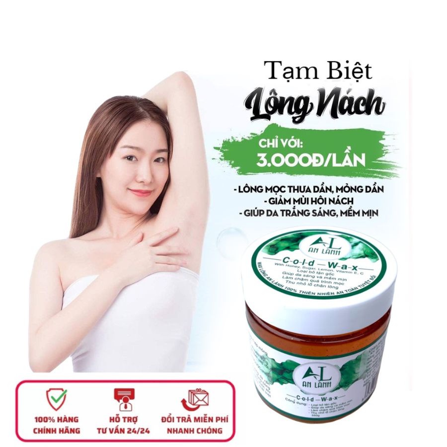 Wax lông an lành an toàn và hiệu quả tặng 50 tờ giấy và 2 que lấy gel phù hợp mọi loại da