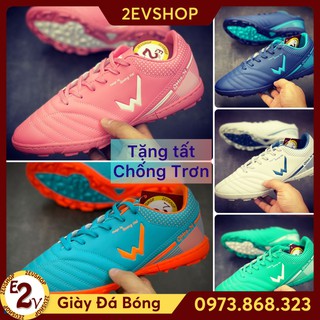 Giày đá bóng thể thao nam Wika QH19 Neo Colorful chất, giày đá banh cỏ nhân tạo cao cấp - 2EVSHOP