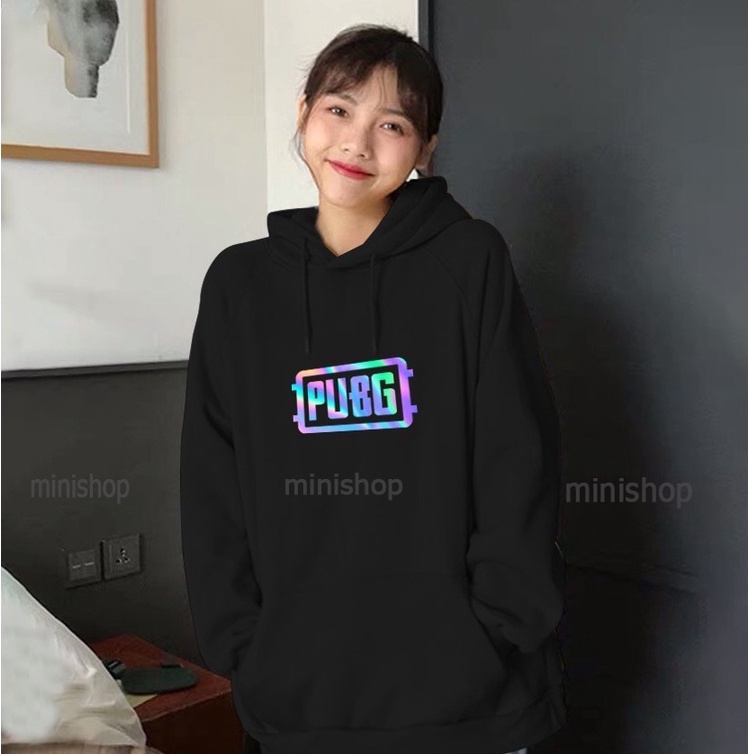 Áo nỉ hoodie nam nữ phản quang 7 màu PUBG Mobile chất nỉ mềm mịn cao cấp