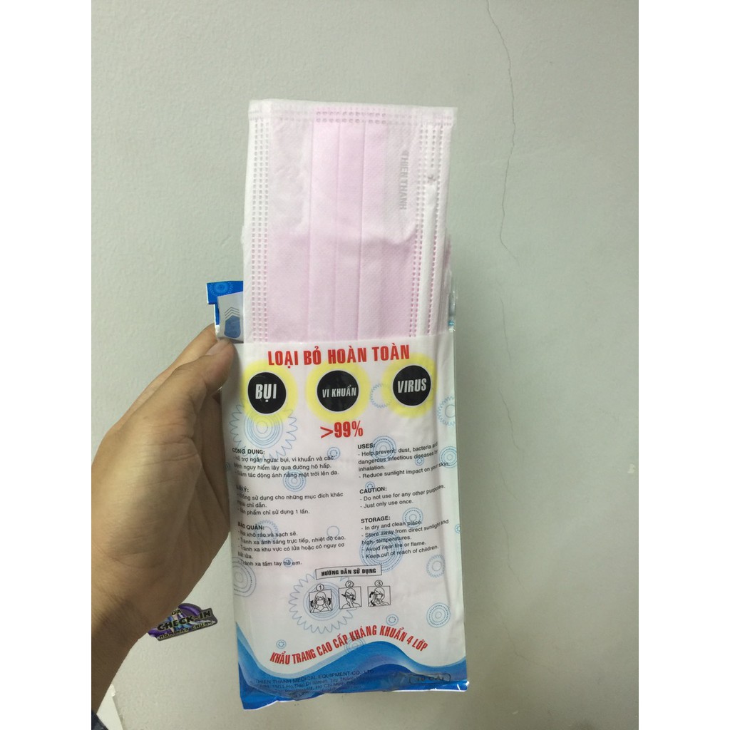 Chính hãng Cty Thiên Thanh 1 túi Khẩu kháng khuẩn 4 lớp