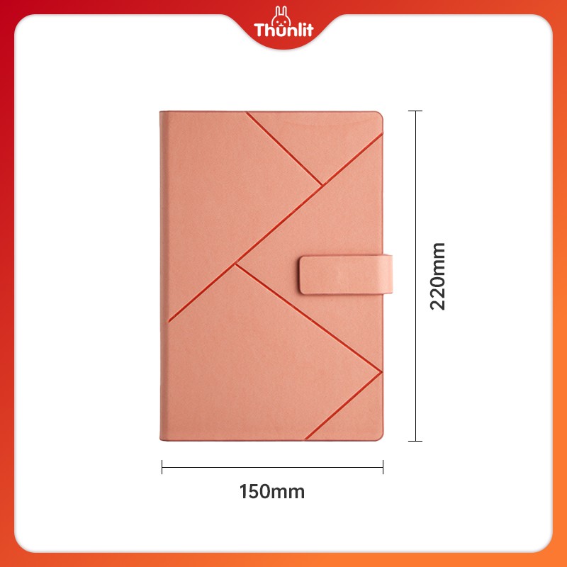 Sổ Tay Bìa Cứng Chất Lượng Cao A5 Thunlit Giả Da Cao Cấp Có Khóa Ngăn Đựng Bút Vô Hình