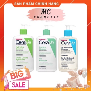 Sữa rửa mặt cerave da khô,da dầu 236ml-473ml