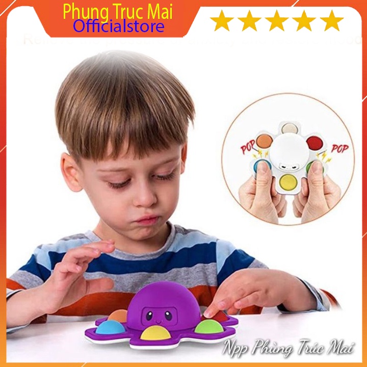 Đồ Chơi Trẻ Em HOT TREND Kết Hợp 3 in 1 - Pop It - Spinner - Bạch Tuột Cảm Xúc. Đồ Chơi Giảm Stress cho bé.