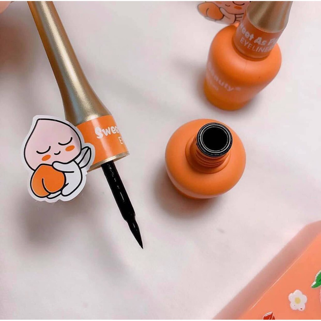 Bút Kẻ Mắt Nước Trái Đào Kiss Beauty Peach Eyeliner Siêu Dễ Kẻ, Bền Màu, Không Thấm Nước