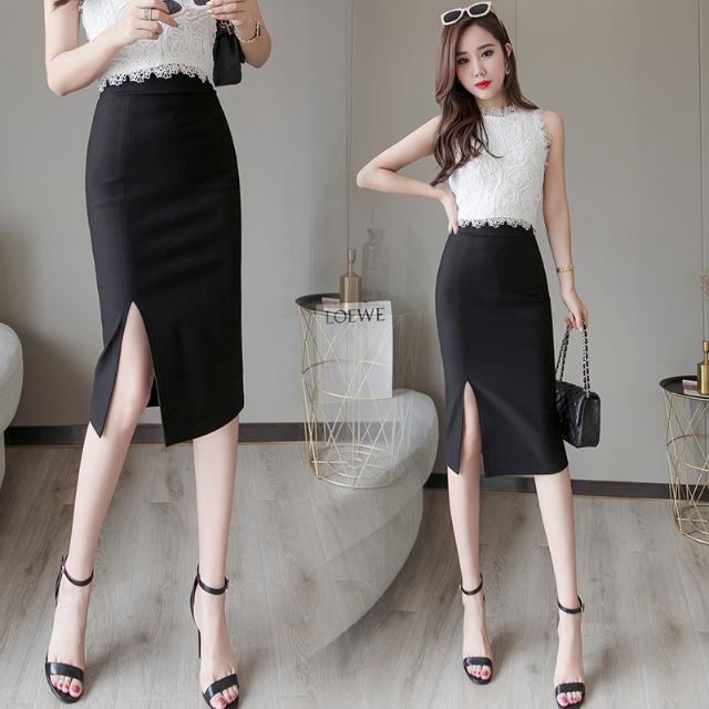Women's half-length skirt 2020 spring new high-waisted slim high-legged slim fit skirt one step long mid-size pocket with hip pocket | BigBuy360 - bigbuy360.vn