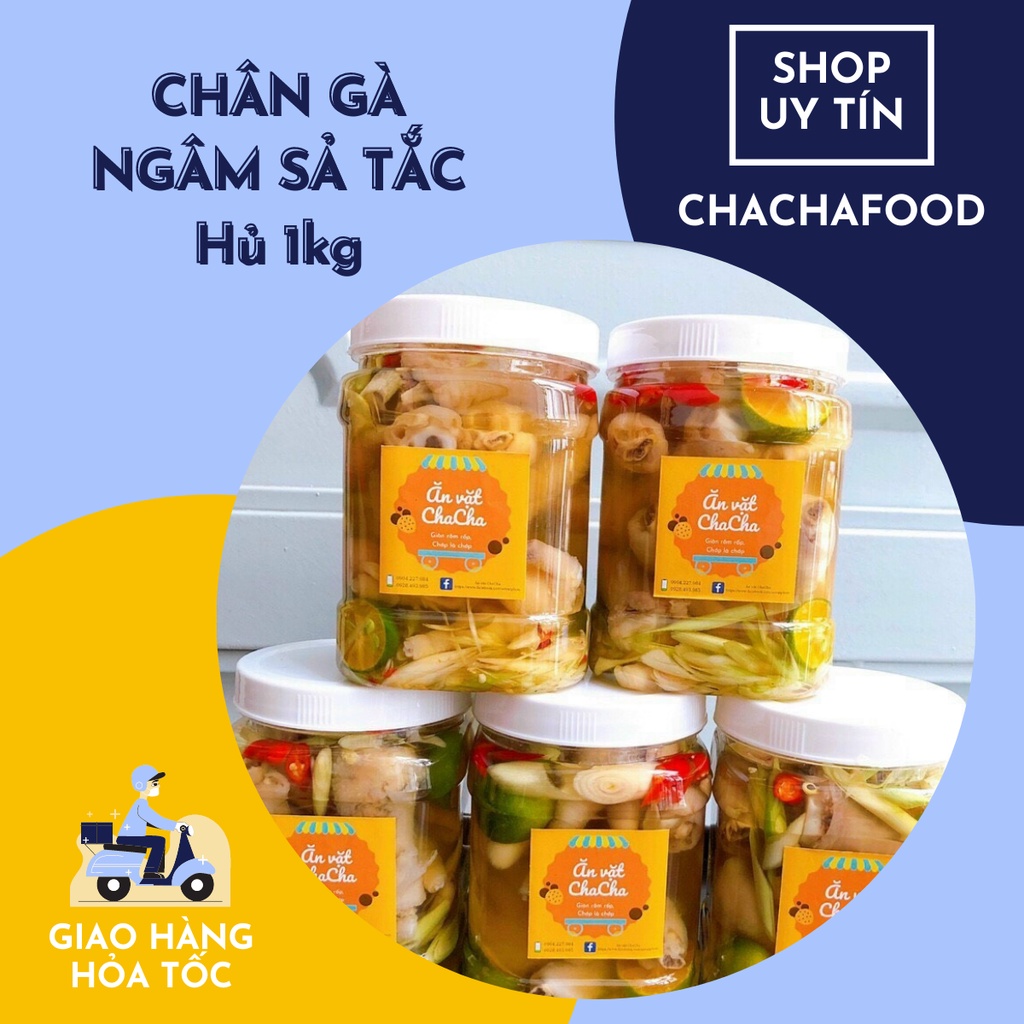 1kg chân gà sả tắc kèm nước sốt chấm cay món nhậu tuyệt vời, món ăn dân dã ăn vặt văn phòng