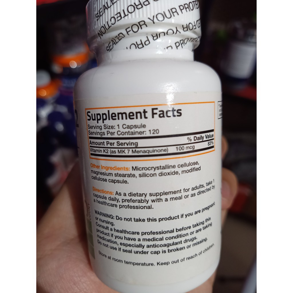 VITAMIN K2 MK7 | Bronson Vitamin K2 MK-7   - Tăng Miễn Dịch, Hỗ Trợ Xương Khớp - Chính Hãng