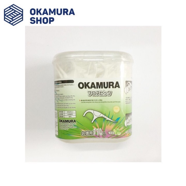 Okamura - Hộp tăm chỉ kẽ AH-OK (60 cây/110 cây)