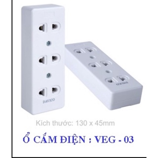 Ổ cắm 3lỗ an toàn Sử dụng phích cắm tiêu chuẩn không phát nhiệt