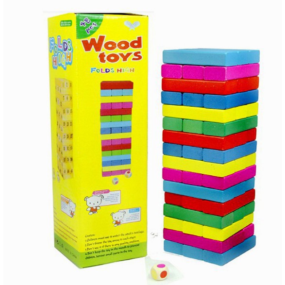 [ Đồ chơi ] Bộ rút gỗ 54 thanh cỡ đại loại đẹp cho bé