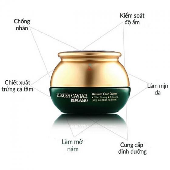 Kem Mờ Nám Bergamo Luxury Caviar Wrinkle Care Cream 50g