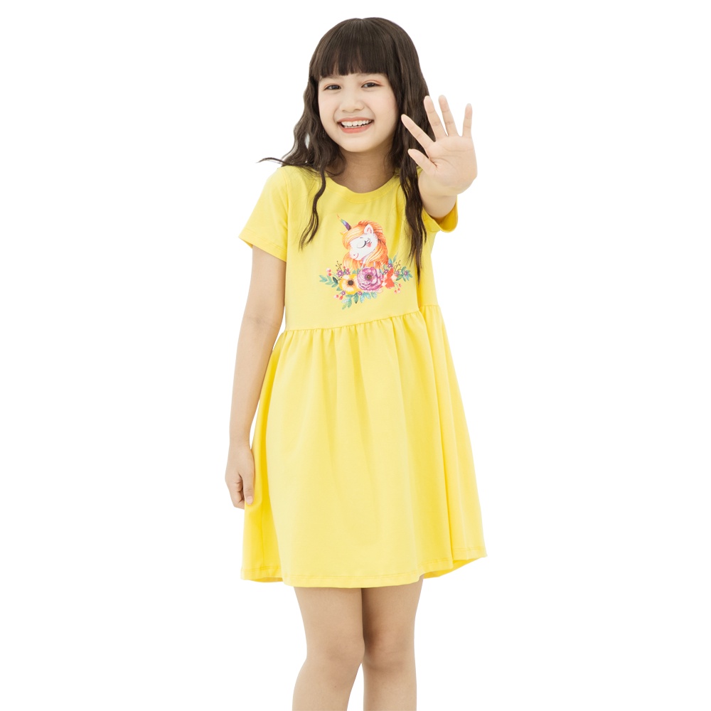 ĐẦM NGẮN TAY BÉ GÁI SIZE 20-40 KG_100 % COTTON_K10