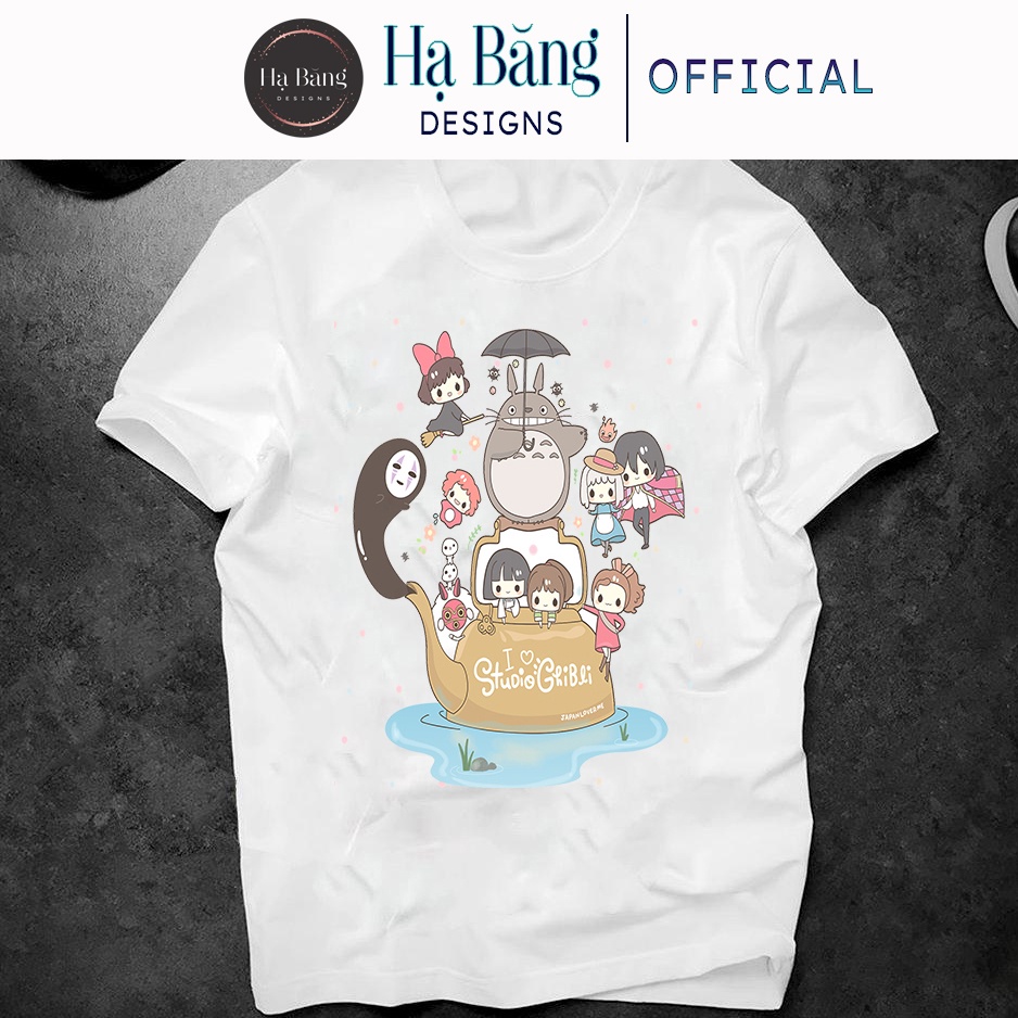 Áo Thun Nam Nữ Hạ Băng Designs Ngắn Tay Cổ Tròn Vải Cotton In Hình Studio Ghibli Mẫu 2 - Kiki Delivery Service, SDesigns
