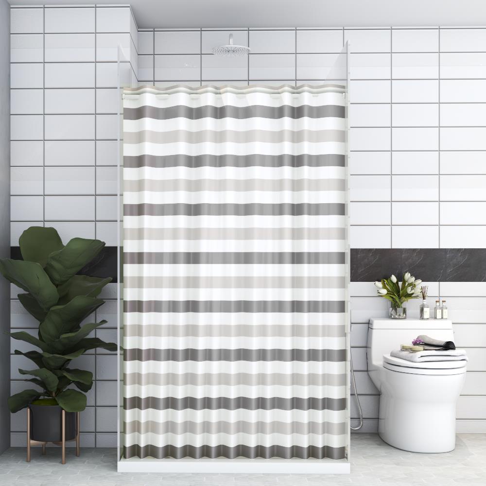 HomeBase MOYA Rèm tắm bằng Polyester ACS14082 W180xD0.1xH180 Cm màu trắng