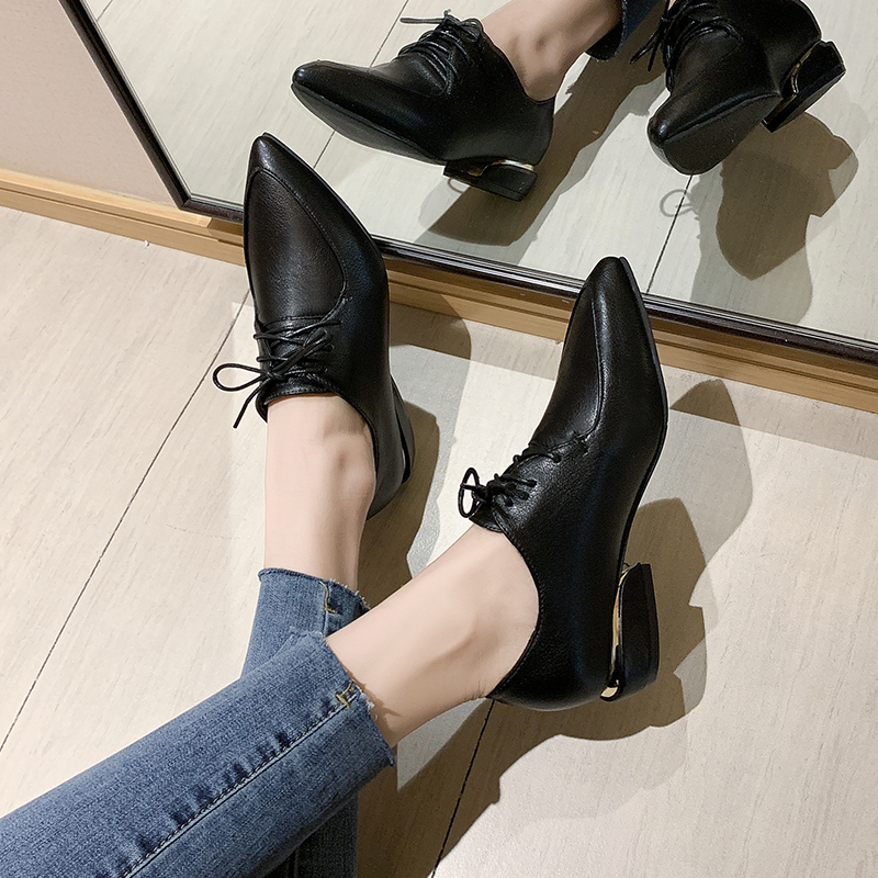 Giày Bệt Nữ Derby Mũi Nhọn Kiểu Anh Xinh Xắn | BigBuy360 - bigbuy360.vn