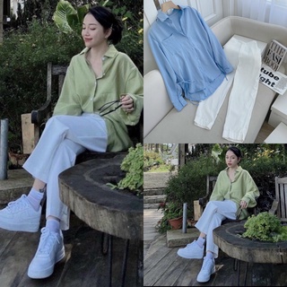 Set áo sơ mi kèm quần baggy