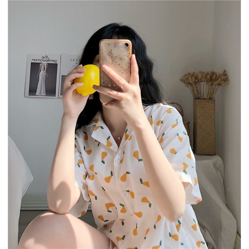 Bộ ngủ pijama ngắn tay nhiều màu | BigBuy360 - bigbuy360.vn