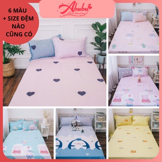 Bộ ga giường và vỏ gối COTTON 100% ABUBU Store đủ size nệm mát lạnh mua hè CTLV