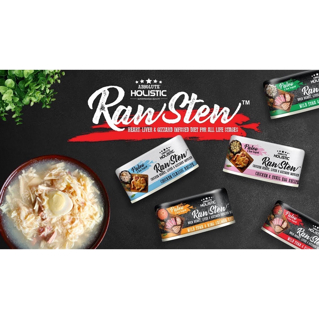 Pate Absolute Holistic RawStew Cho Chó Mèo Lon 80g