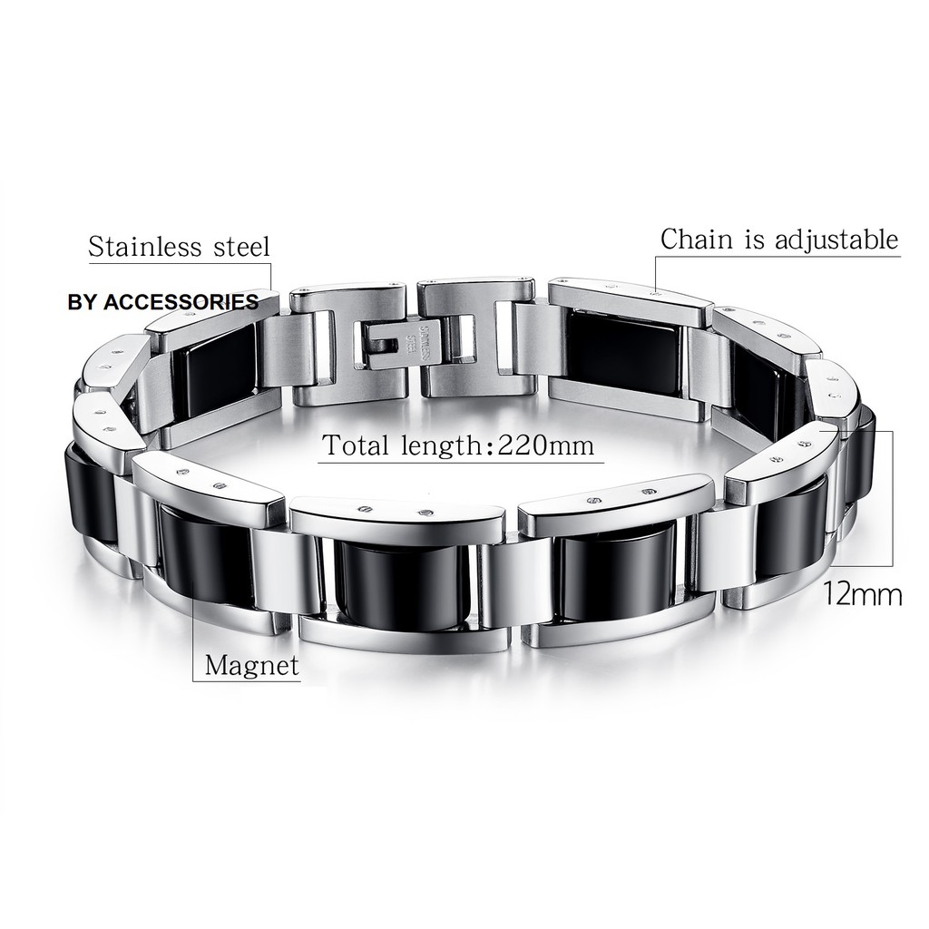 Vòng tay titan dạng dây đồng hồ bản 12mm không gỉ