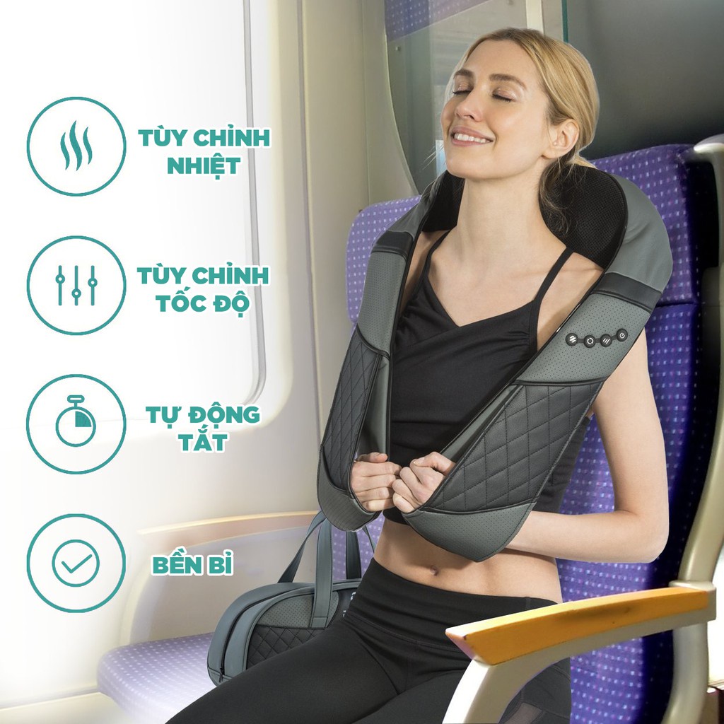 Máy Massage Toàn Thân KINGTECH KS-460, Mát xa Chuyên Sâu Cổ, Vai, Lưng, Chân, Bụng - Hàng Chính Hãng