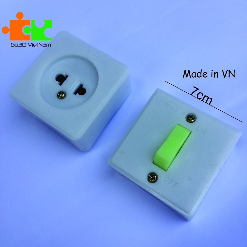 Phụ kiện làm busy board bảng bận rộn cho bé - Công tắc và ổ căm điện